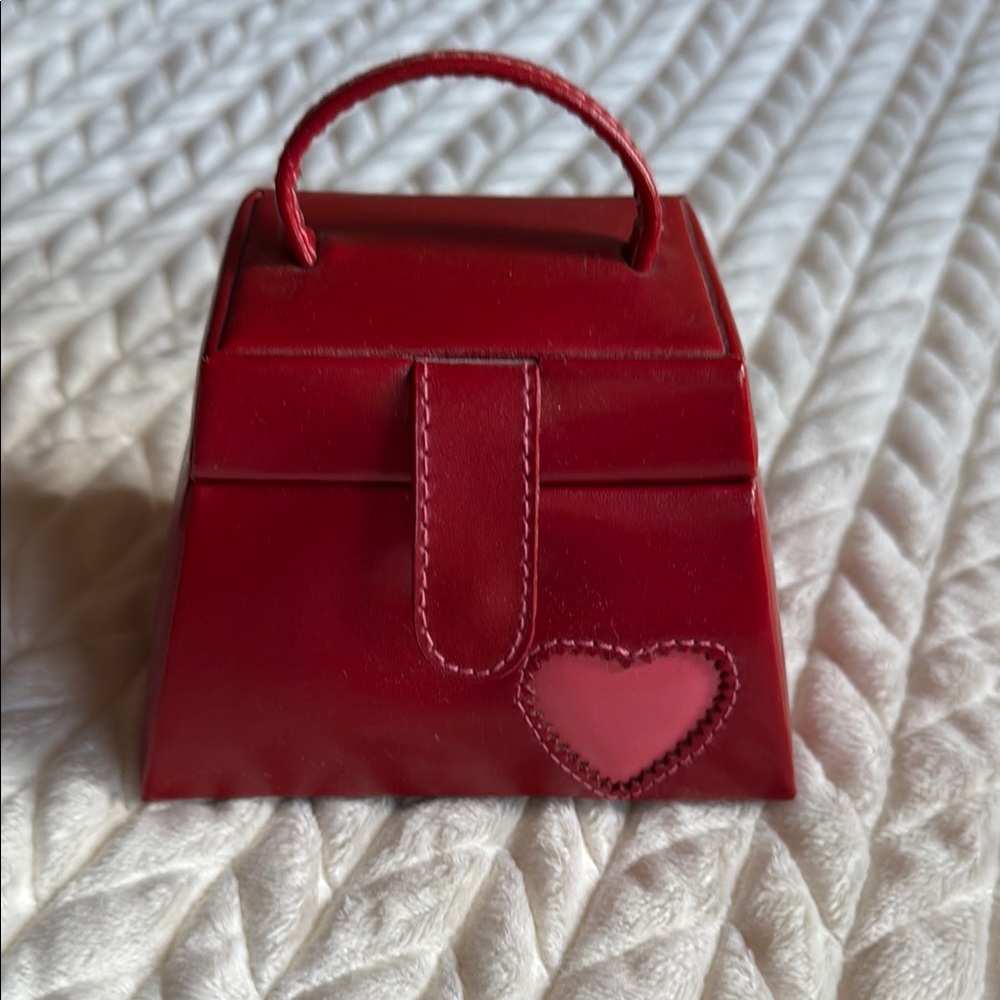 Talbots Red Travel Bag with Structured Shape and Leather-like Material